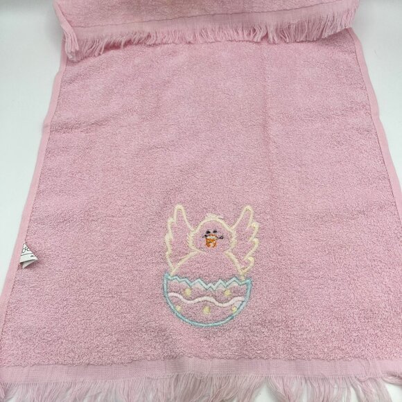 Cecil Saydah Set of 3 Easter Hand Towels 15"x24" Pastel Spring Chicken & Floral - Picture 12 of 13